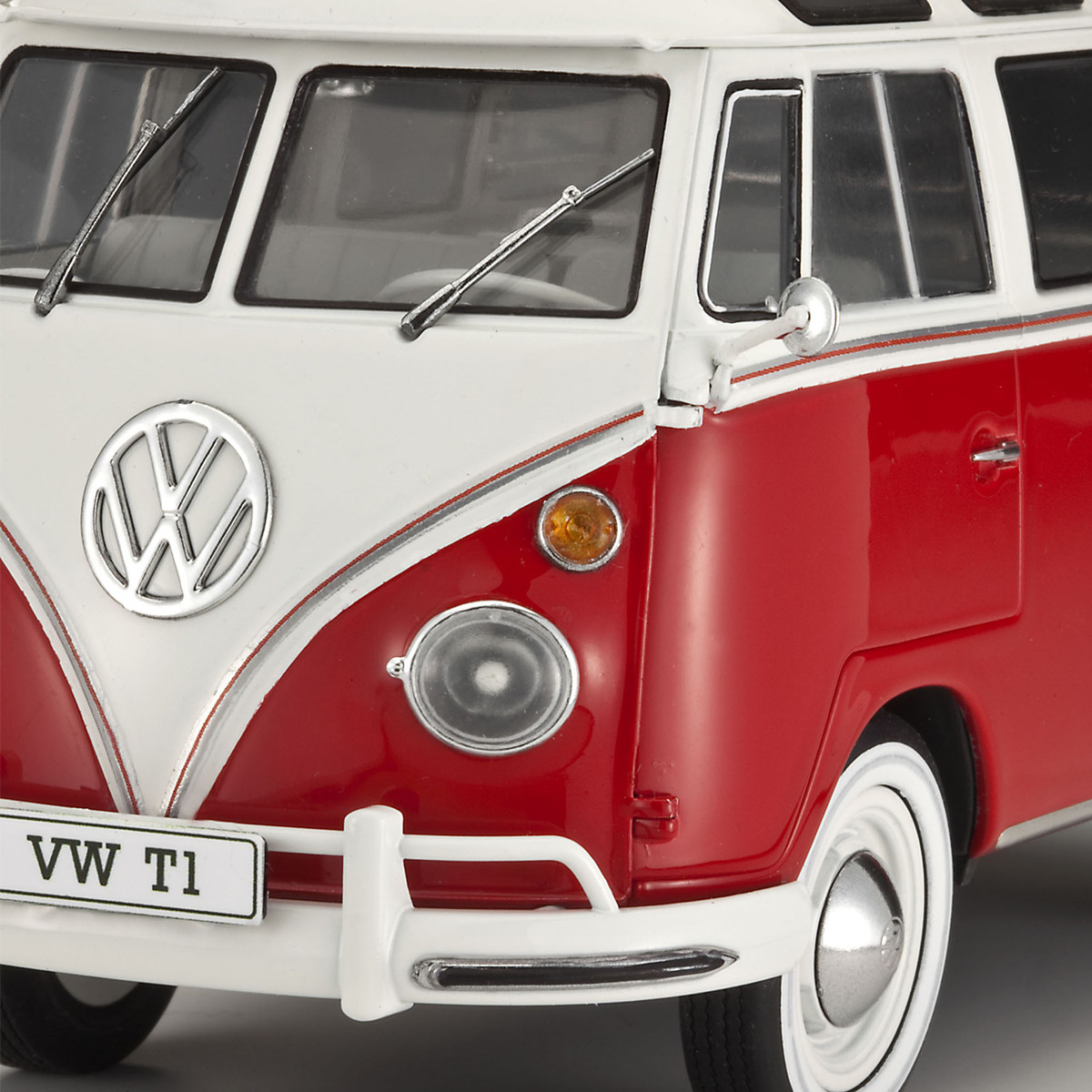 Volkswagen Revell Samba Red Campervan Model Kit - Highly Detailed