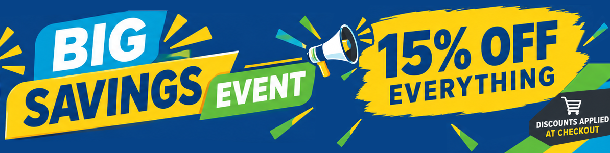 15 Percent Off Big Savings Event