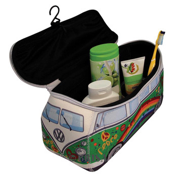 VW Peace Green Campervan Universal Neoprene Wash Bag