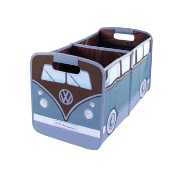 VW Brown & Petrol Blue Campervan Foldable Storage Organiser VW Brown & Petrol Blue Campervan Foldable Storage Organiser