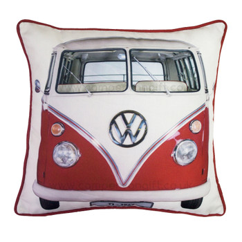 Volkswagen Red Retro T1 Campervan Cushion