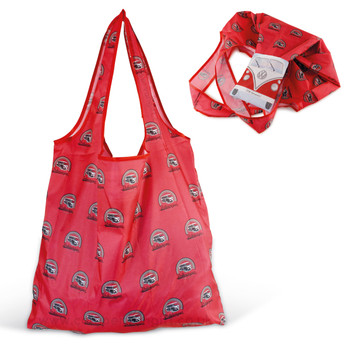 VW Red Campervan Foldable Shopper Bag