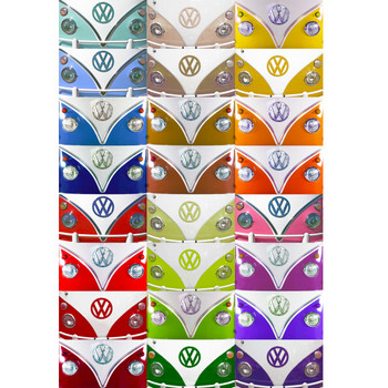 Multi Coloured Campervan Wallpaper VW Wall Mural