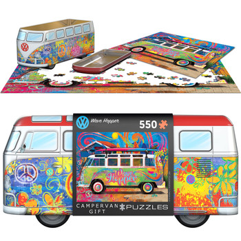 Volkswagen 550 Piece Campervan Wave Hopper Puzzle Tin Volkswagen 550 Piece Campervan Wave Hopper Puzzle Tin