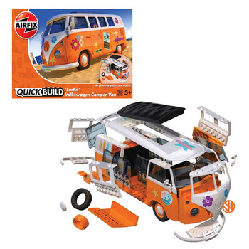 Airfix Quick Build Volkswagen Orange Surfin Campervan Airfix Quick Build Volkswagen Orange Surfin Campervan