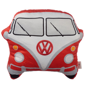 Volkswagen Red Campervan Shaped Cushion