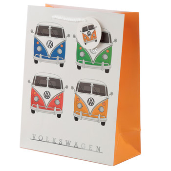 Volkswagen Quad Coloured Campervan Medium Gift Bag