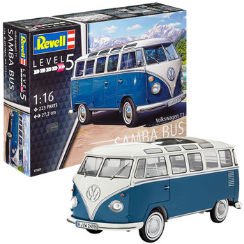 Volkswagen Revell Type 2 Samba Blue Campervan Model Kit Volkswagen Revell Type 2 Samba Blue Campervan Model Kit