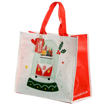 Volkswagen Christmas Campervan Reusable Shopper Bag