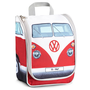 Volkswagen Red Campervan Hanging Toiletry Bag