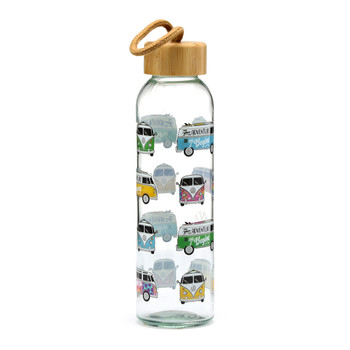 Volkswagen Campervan Adventure Summer Glass Drinks Bottle