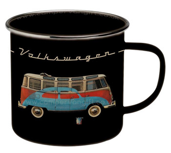 VW T1 Campervan Bus & Bug Enamel Tin Mug VW T1 Campervan Bus & Bug Enamel Tin Mug