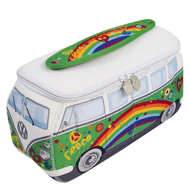 VW Peace Green Campervan Universal Neoprene Wash Bag