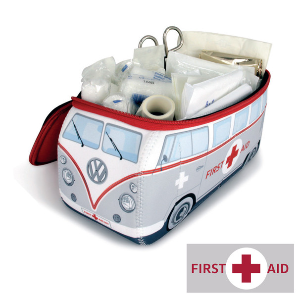 First Aid Kit with Matching VW Campervan Neoprene Bag