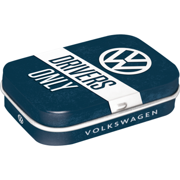 Volkswagen Campervan VW Drivers Only Metal Mint Box