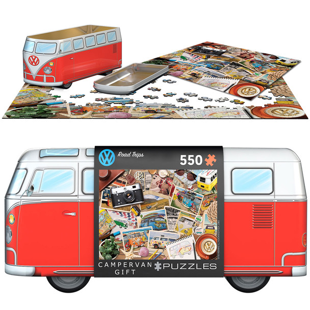 Volkswagen 550 Piece Campervan Road Trips Puzzle Tin