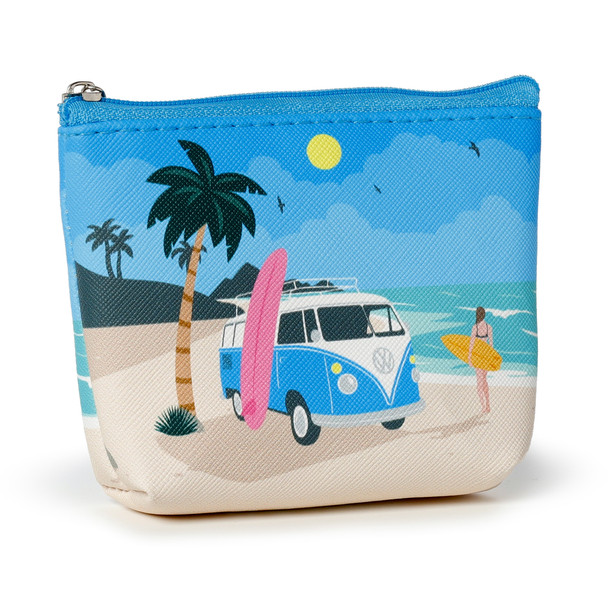 Volkswagen Campervan Waves Are Calling Beach PVC Coin Purse