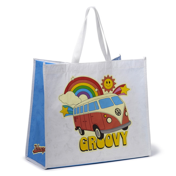Volkswagen Campervan Retro Groovy Reusable Shopper Bag