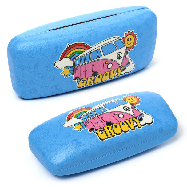 Volkswagen Retro Blue Campervan Sunglasses Case