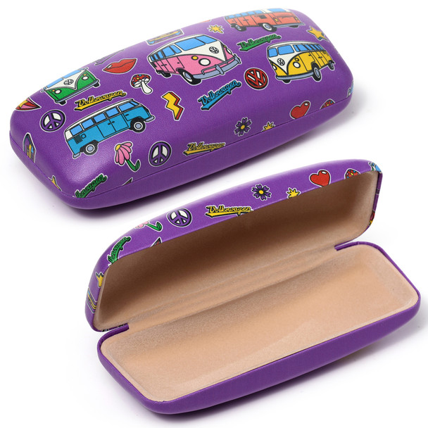 Volkswagen Retro Purple Campervan Sunglasses Case