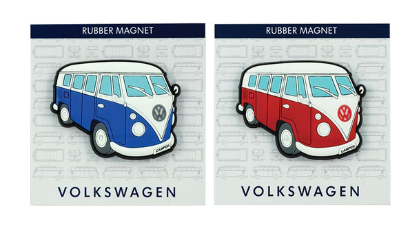 VW Campervan Rubber Fridge Magnet - Side View