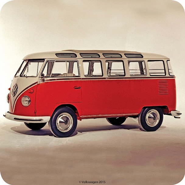 VW Red Campervan Collectible Single Coaster