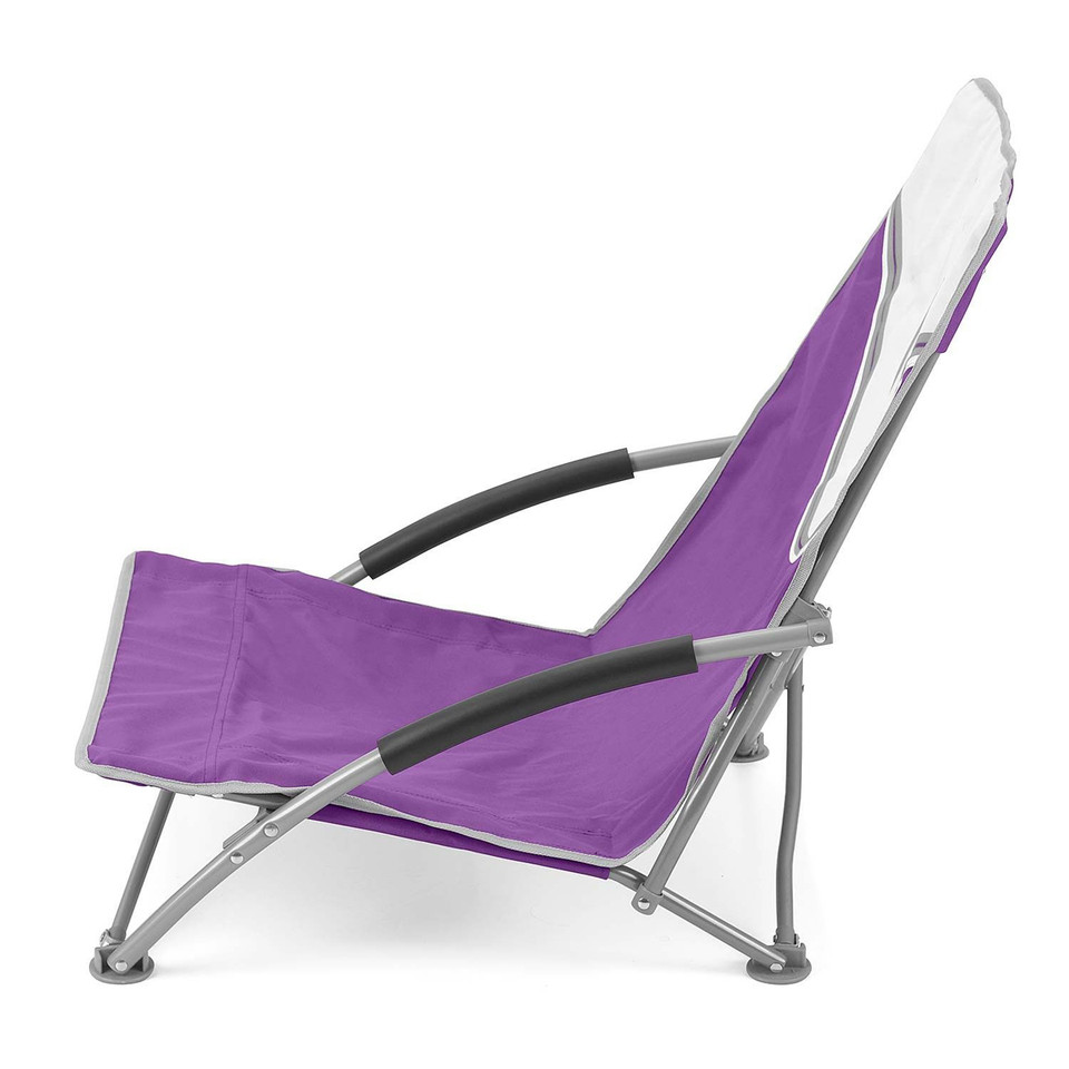 Volkswagen Purple Campervan Folding Low Camping Chair Laid Back and Low