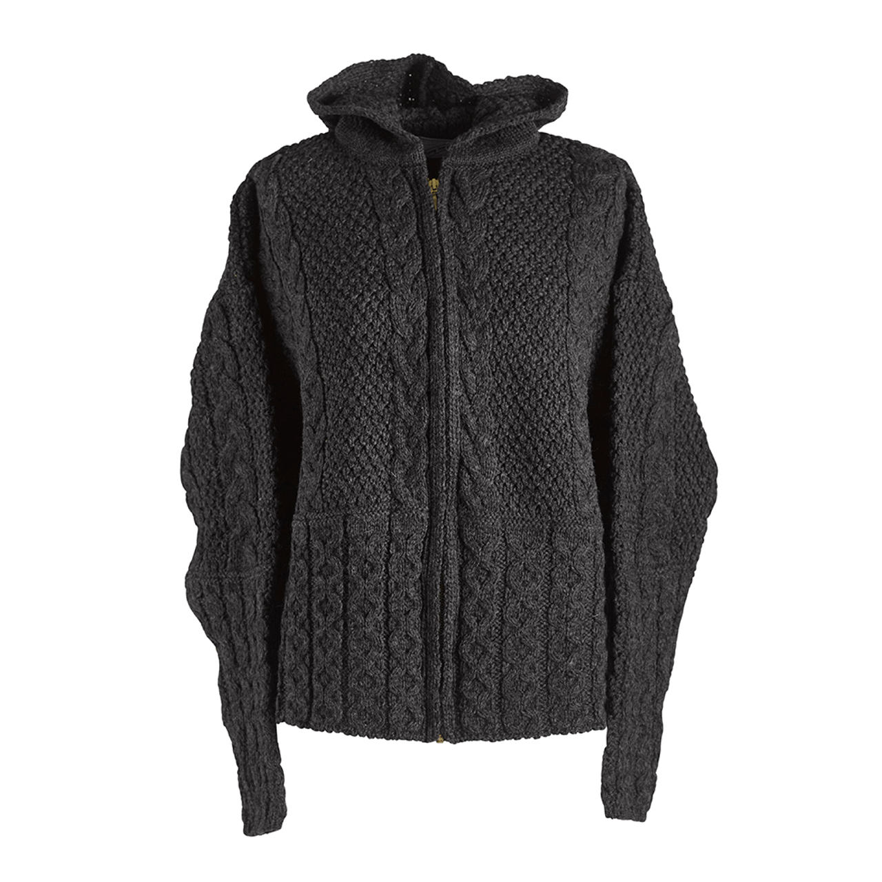 zip hooded cardigan