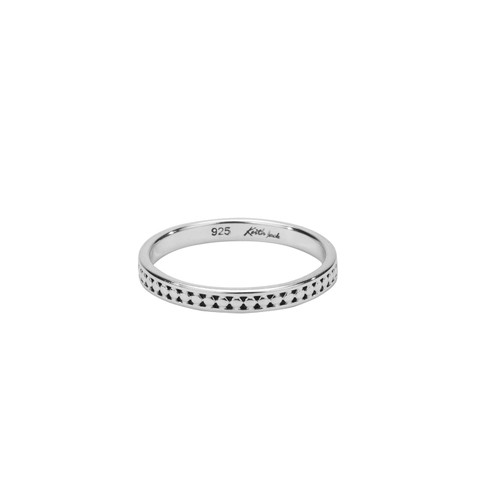 Sterling Silver Beaded Ring Rail Narrow in Sizes 5-12 by KEITH JACK PRS5387