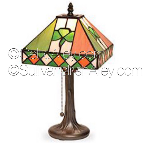 Irish TriColor St. Patrick's Day Celebration Stained Glass Lamp L008