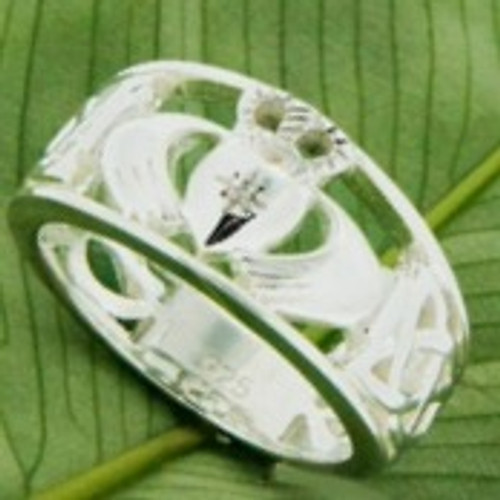 Sterling Silver "Claddagh Diamond" (Tapered) by KEITH JACK PRS3644