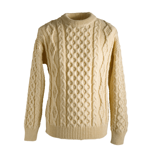 Our classic aran sweater is made in Ireland.
100% pure new wool crew neck sweater with traditional stitches comes in a wide variety of attractive blended colors for winter warmth.
Colors available: Blackwatch, Blue Heather, Charcoal, Green Fleck, Natural, Oatmeal, Red
Available in sizes XS, S, M, L, XL, XXL, XXXL Our classic aran sweater is made in Ireland.
100% pure new wool crew neck sweater with traditional stitches comes in a wide variety of attractive blended colors for winter warmth.
Colors available: Blackwatch, Blue Heather, Charcoal, Green Fleck, Natural, Oatmeal, Red
Available in sizes XS, S, M, L, XL, XXL, XXXL