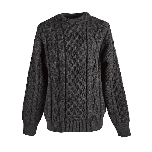 Our classic aran sweater is made in Ireland.
100% pure new wool crew neck sweater with traditional stitches comes in a wide variety of attractive blended colors for winter warmth.
Colors available: Blackwatch, Blue Heather, Charcoal, Green Fleck, Natural, Oatmeal, Red
Available in sizes XS, S, M, L, XL, XXL, XXXL Our classic aran sweater is made in Ireland.
100% pure new wool crew neck sweater with traditional stitches comes in a wide variety of attractive blended colors for winter warmth.
Colors available: Blackwatch, Blue Heather, Charcoal, Green Fleck, Natural, Oatmeal, Red
Available in sizes XS, S, M, L, XL, XXL, XXXL