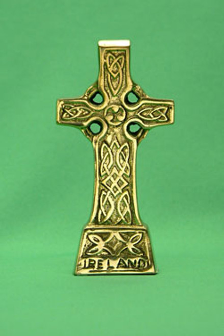 Brass Free Standing Celtic Cross Small 