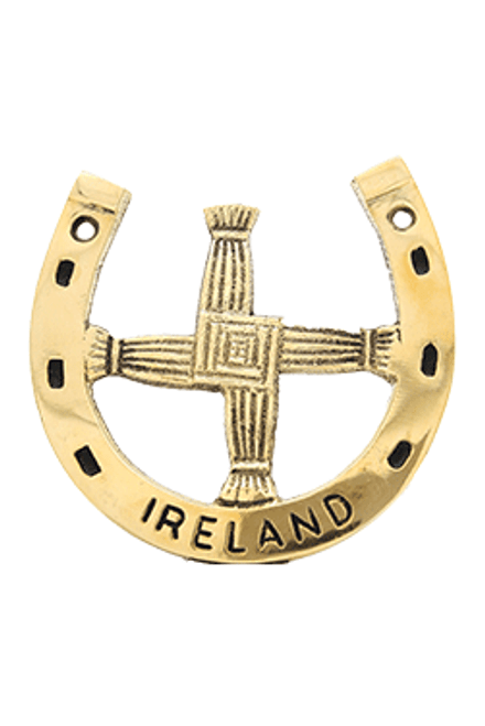 Brass Horseshoe St. Bridgid's Cross 