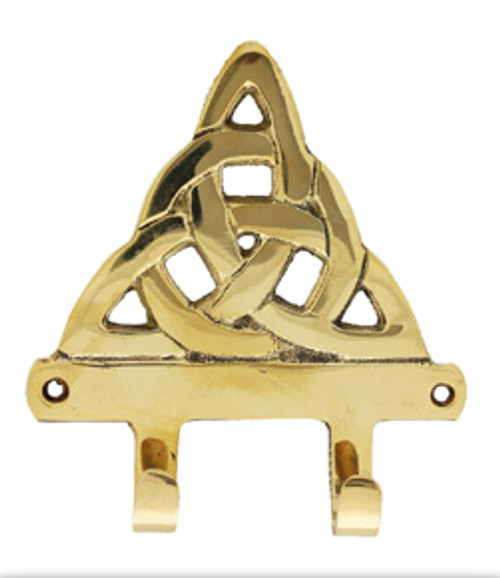 Brass Key Rack Trinity Knot Small 