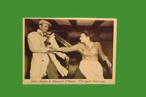 Quiet Man - John Wayne & Maureen O'Hara On Set Postcard