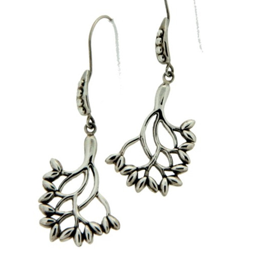 Sterling Silver TREE OF LIFE Large Hook Earrings by  KEITH JACK PES9003