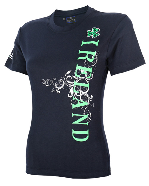 Ladies Side Print Tee in Navy LSPT-NAVY