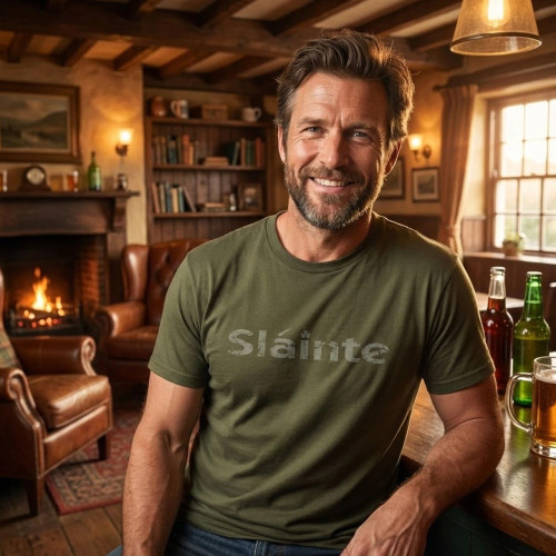 Slainte Tee Shirt in Summer Green
