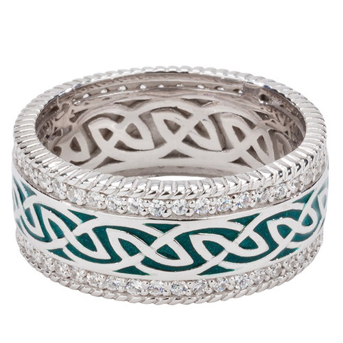 Sterling Silver Green Enamel CZ Window to the Soul Ring by KEITH JACK PRE6247-GR Sterling Silver Green Enamel CZ Window to the Soul Ring by KEITH JACK PRE6247-GR