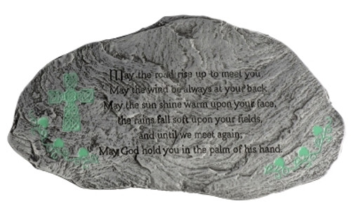 May the Road Rise Irish Garden Stone with Green Epoxy GS505