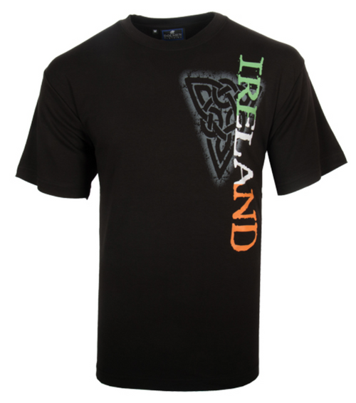 T-Shirt Side Print Ireland in Black 