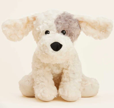 11” Patch Curly Dog Warmies® Microwavable With Real Lavender