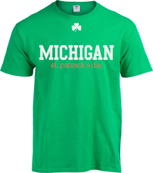 Michigan St. Patrick's Day Unisex T-Shirt in Green