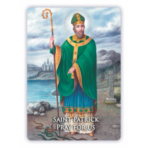 Metal St. Patrick Prayer Card 2” x 3 ¼” 