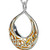 Sterling Silver and 22k Gilded Window to the Soul Large Teardrop Pendant By Keith Jack PPX3380