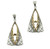 Sterling Silver Rhodium and 10k CZ Tower Gateway Earrings by  KEITH JACK