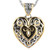 Sterling Silver and 10k CZ Celtic Heart Small Pendant By Keith Jack