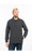 Mens Shawl Collar Aran Sweater in Charcoal